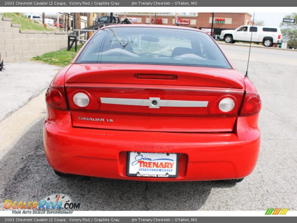 2003 Chevrolet Cavalier LS Coupe Victory Red / Graphite Gray Photo #6