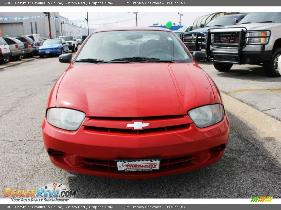 2003 Chevrolet Cavalier LS Coupe Victory Red / Graphite Gray Photo #8