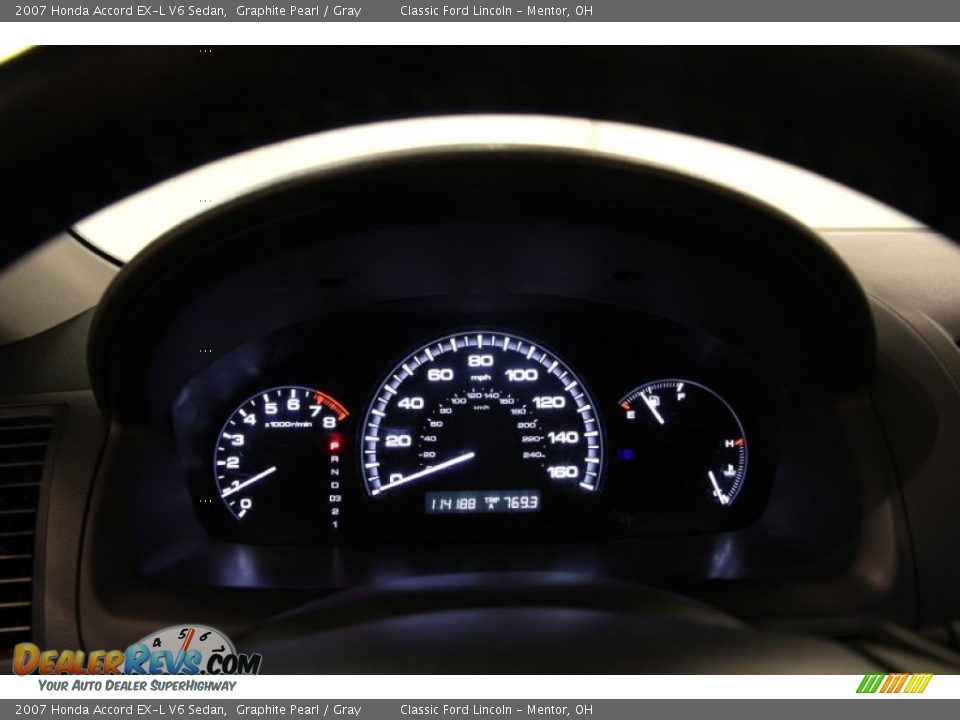 2007 Honda Accord EX-L V6 Sedan Graphite Pearl / Gray Photo #7