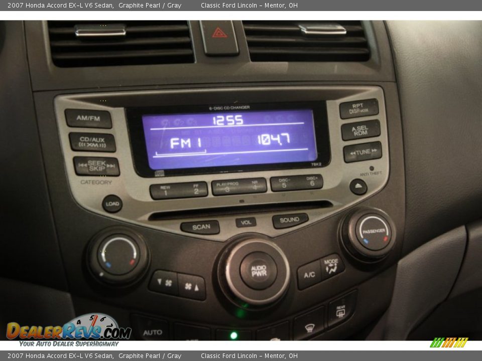 2007 Honda Accord EX-L V6 Sedan Graphite Pearl / Gray Photo #8