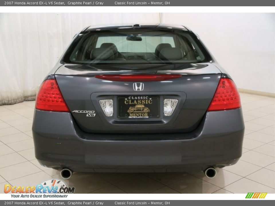 2007 Honda Accord EX-L V6 Sedan Graphite Pearl / Gray Photo #13