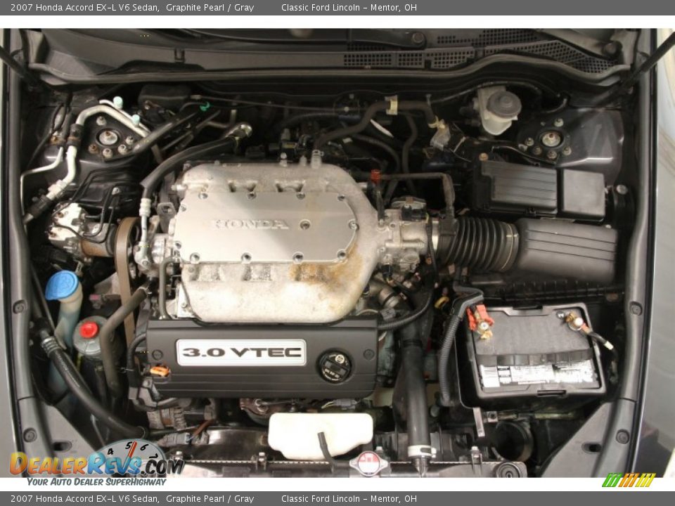 2007 Honda Accord EX-L V6 Sedan Graphite Pearl / Gray Photo #14