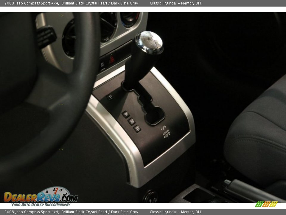2008 Jeep Compass Sport 4x4 Brilliant Black Crystal Pearl / Dark Slate Gray Photo #9