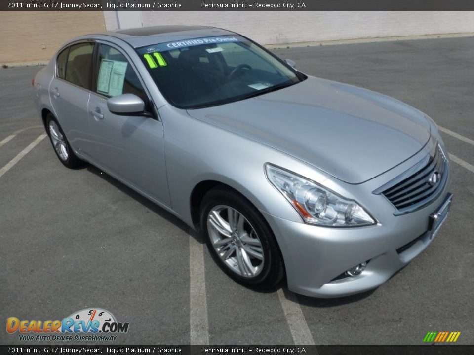 2011 Infiniti G 37 Journey Sedan Liquid Platinum / Graphite Photo #1