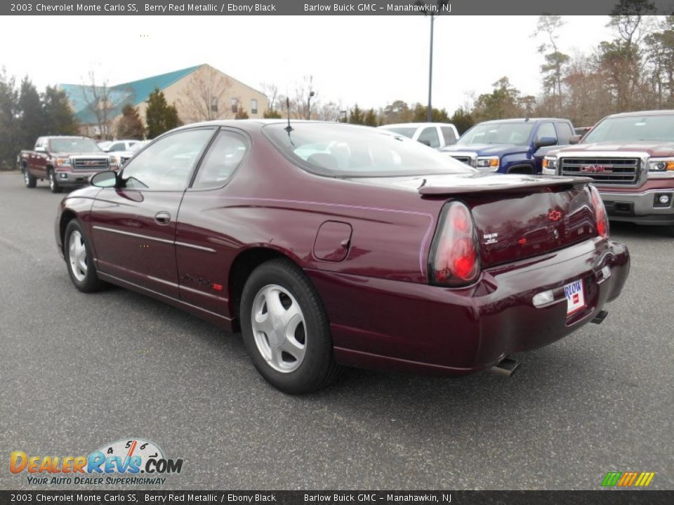 2003 Chevrolet Monte Carlo SS Berry Red Metallic / Ebony Black Photo #5