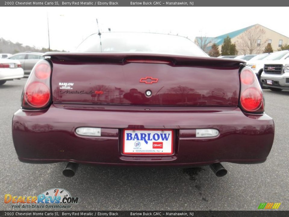 2003 Chevrolet Monte Carlo SS Berry Red Metallic / Ebony Black Photo #6