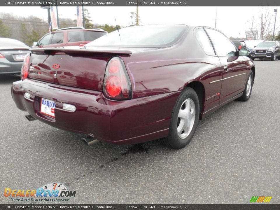 2003 Chevrolet Monte Carlo SS Berry Red Metallic / Ebony Black Photo #7