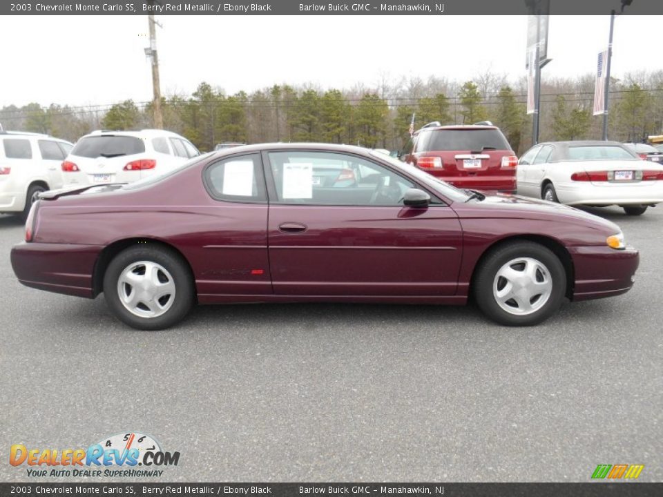 2003 Chevrolet Monte Carlo SS Berry Red Metallic / Ebony Black Photo #8