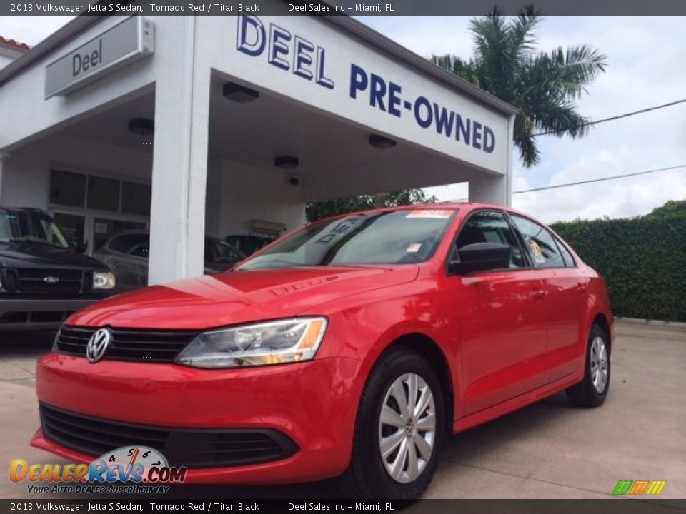 2013 Volkswagen Jetta S Sedan Tornado Red / Titan Black Photo #1