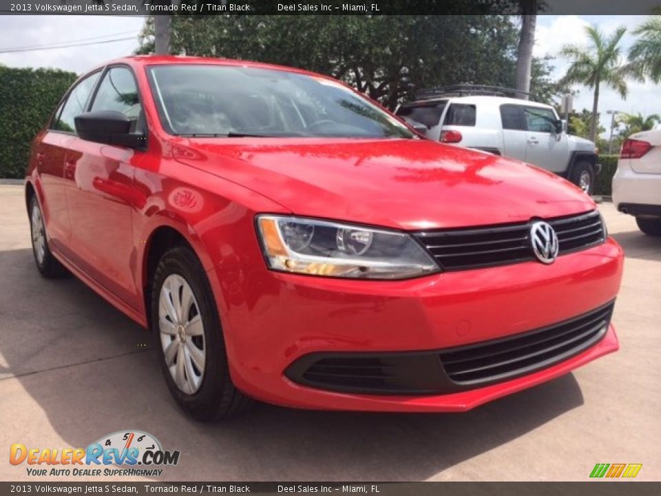 2013 Volkswagen Jetta S Sedan Tornado Red / Titan Black Photo #7