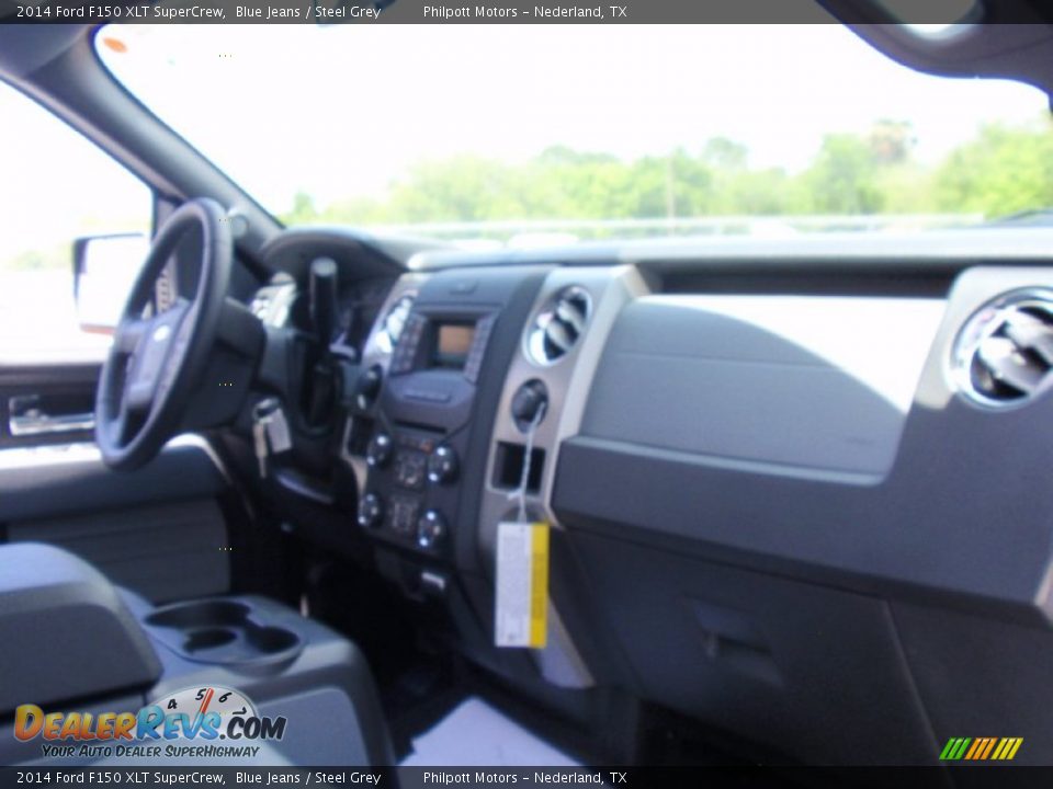 2014 Ford F150 XLT SuperCrew Blue Jeans / Steel Grey Photo #24