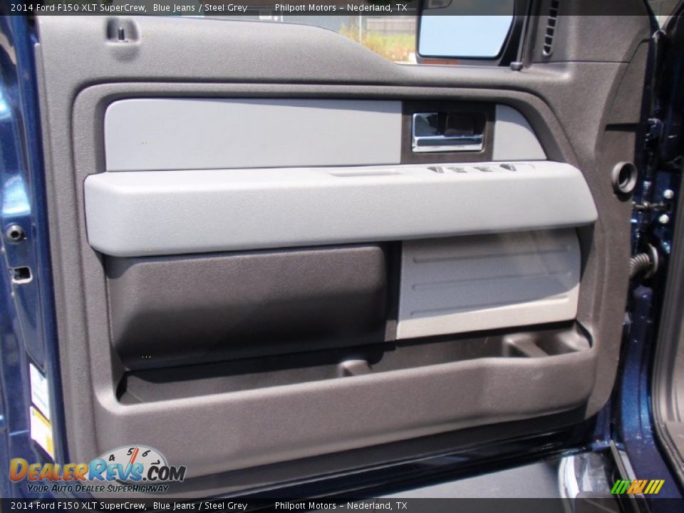 2014 Ford F150 XLT SuperCrew Blue Jeans / Steel Grey Photo #28