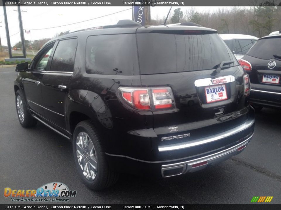 2014 GMC Acadia Denali Carbon Black Metallic / Cocoa Dune Photo #4