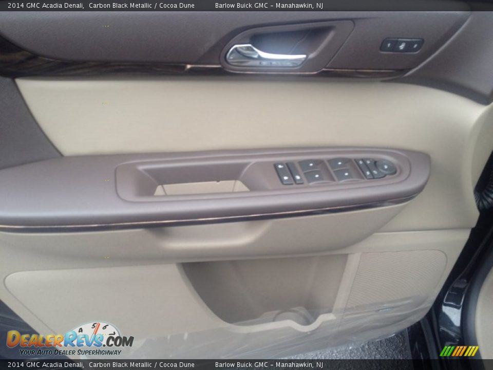 2014 GMC Acadia Denali Carbon Black Metallic / Cocoa Dune Photo #7