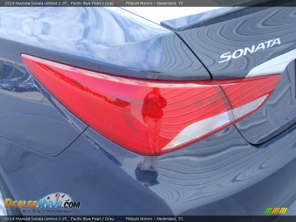 2014 Hyundai Sonata Limited 2.0T Pacific Blue Pearl / Gray Photo #13