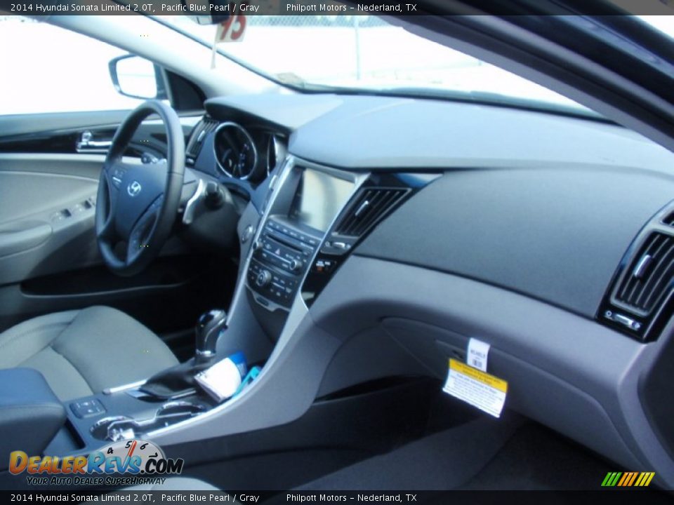 2014 Hyundai Sonata Limited 2.0T Pacific Blue Pearl / Gray Photo #19