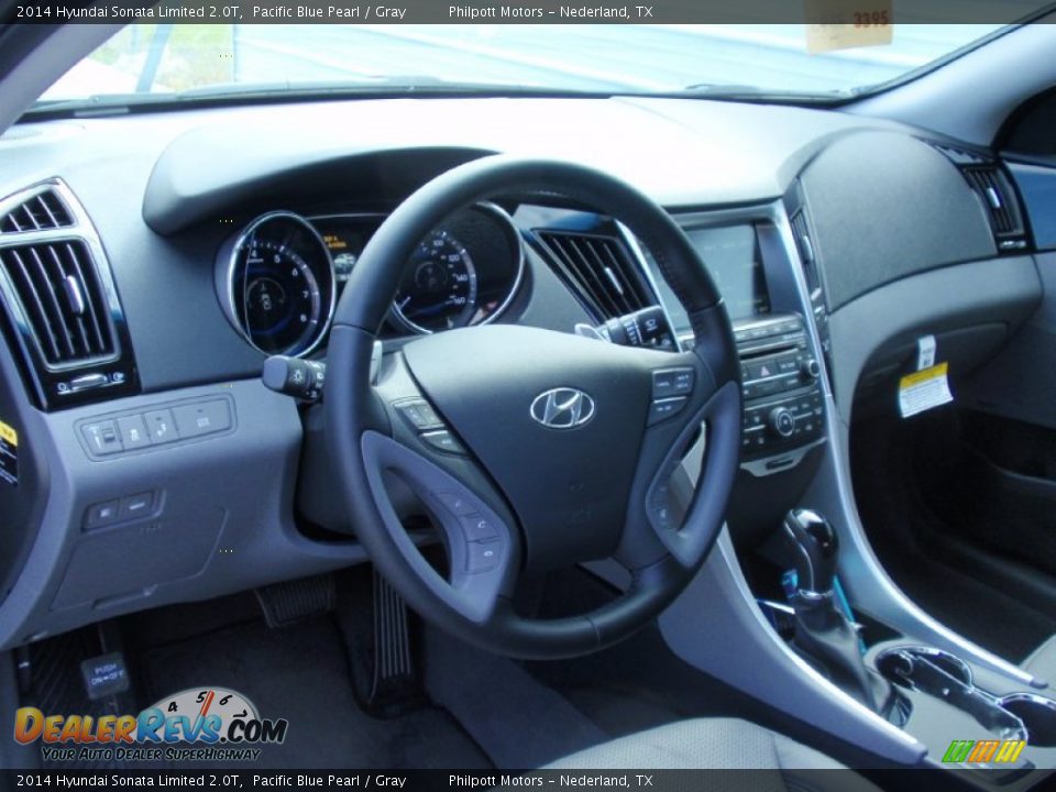 2014 Hyundai Sonata Limited 2.0T Pacific Blue Pearl / Gray Photo #26