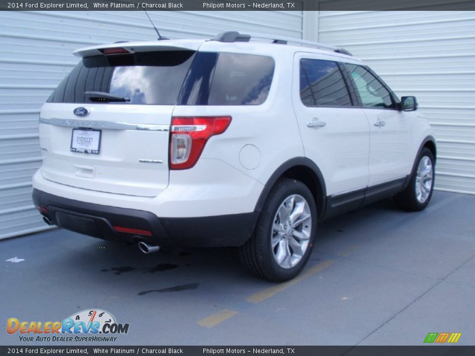 2014 Ford Explorer Limited White Platinum / Charcoal Black Photo #4