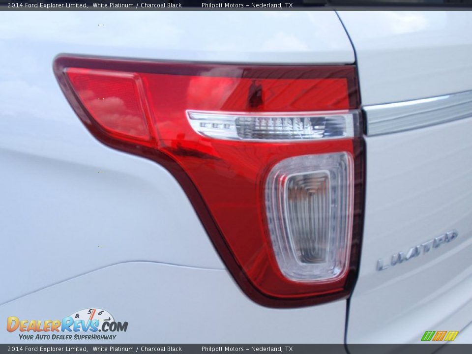 2014 Ford Explorer Limited White Platinum / Charcoal Black Photo #13