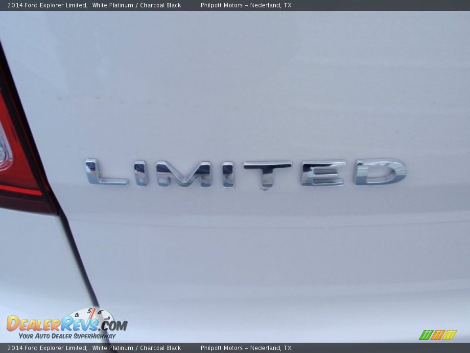 2014 Ford Explorer Limited White Platinum / Charcoal Black Photo #14