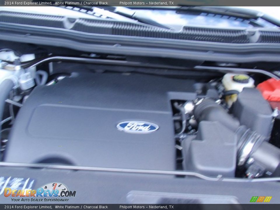2014 Ford Explorer Limited White Platinum / Charcoal Black Photo #17