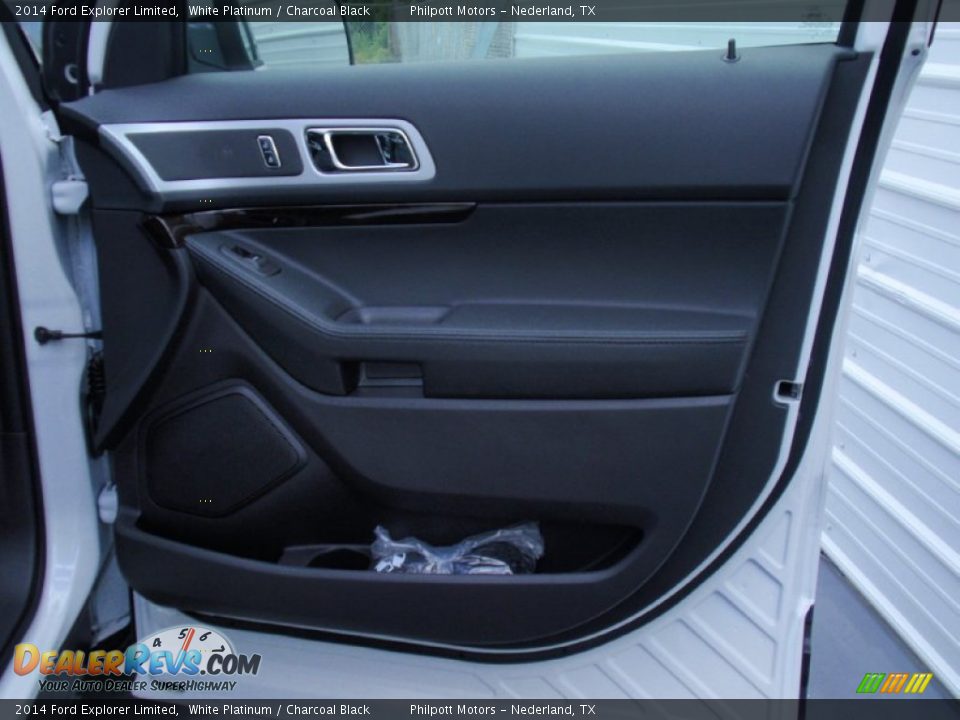 2014 Ford Explorer Limited White Platinum / Charcoal Black Photo #18