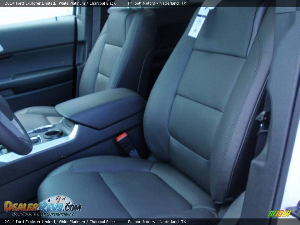 2014 Ford Explorer Limited White Platinum / Charcoal Black Photo #32
