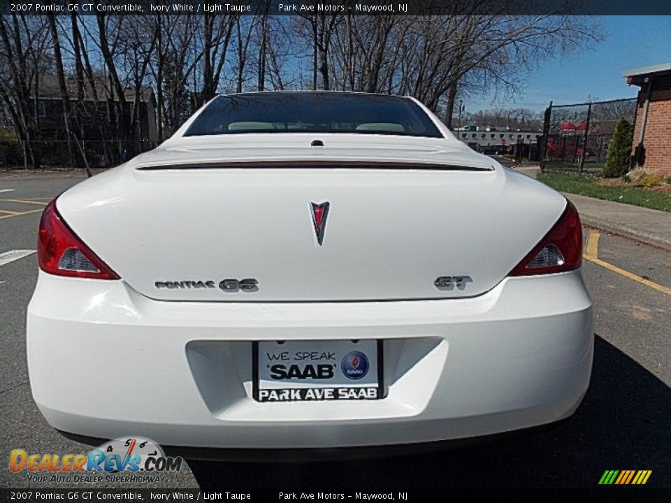 2007 Pontiac G6 GT Convertible Ivory White / Light Taupe Photo #5