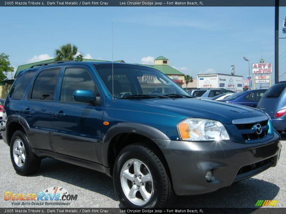 2005 Mazda Tribute s Dark Teal Metallic / Dark Flint Gray Photo #7