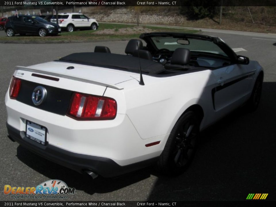 2011 Ford Mustang V6 Convertible Performance White / Charcoal Black Photo #8
