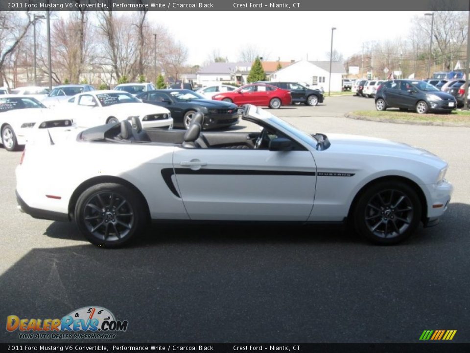 2011 Ford Mustang V6 Convertible Performance White / Charcoal Black Photo #9