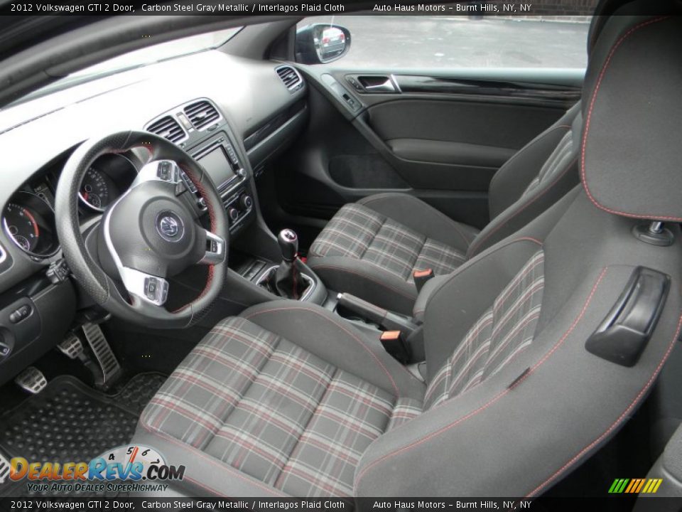 2012 Volkswagen GTI 2 Door Carbon Steel Gray Metallic / Interlagos Plaid Cloth Photo #2