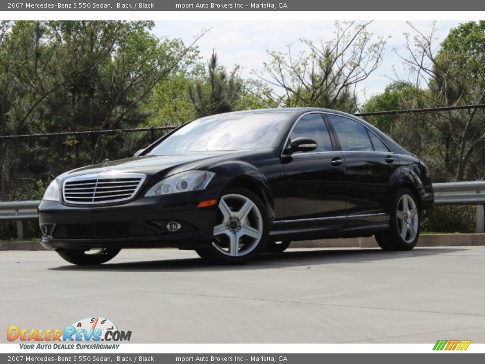 2007 Mercedes-Benz S 550 Sedan Black / Black Photo #3