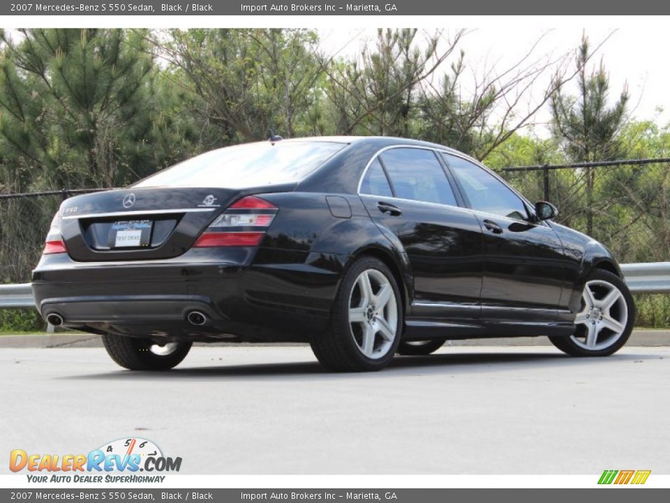 2007 Mercedes-Benz S 550 Sedan Black / Black Photo #6