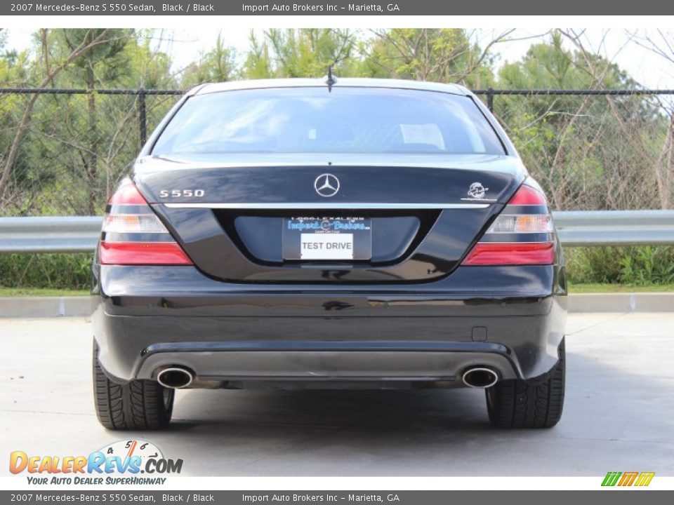 2007 Mercedes-Benz S 550 Sedan Black / Black Photo #7