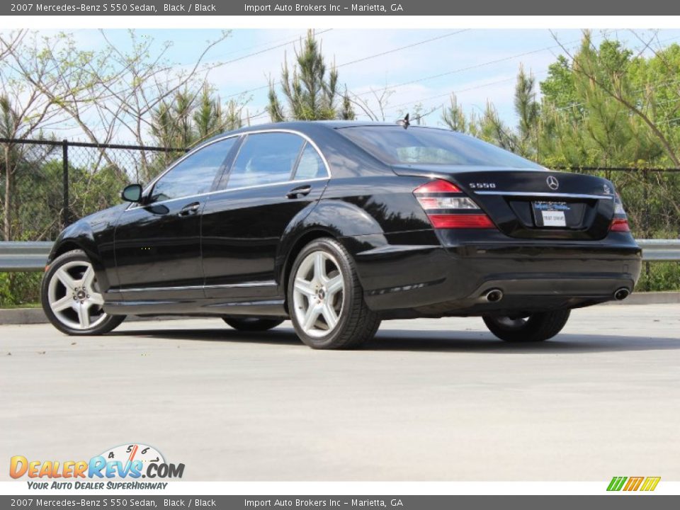 2007 Mercedes-Benz S 550 Sedan Black / Black Photo #8