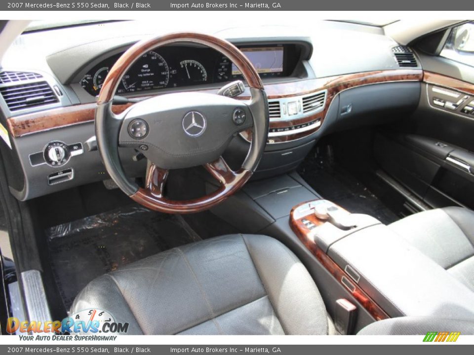 Black Interior - 2007 Mercedes-Benz S 550 Sedan Photo #11