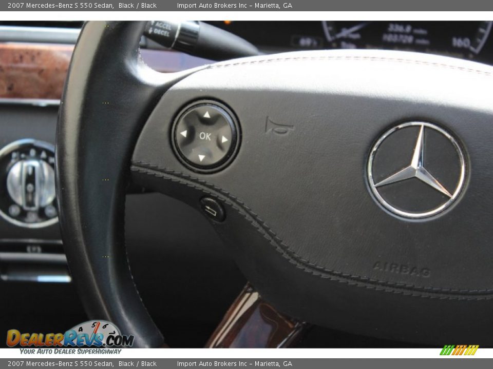 2007 Mercedes-Benz S 550 Sedan Black / Black Photo #21
