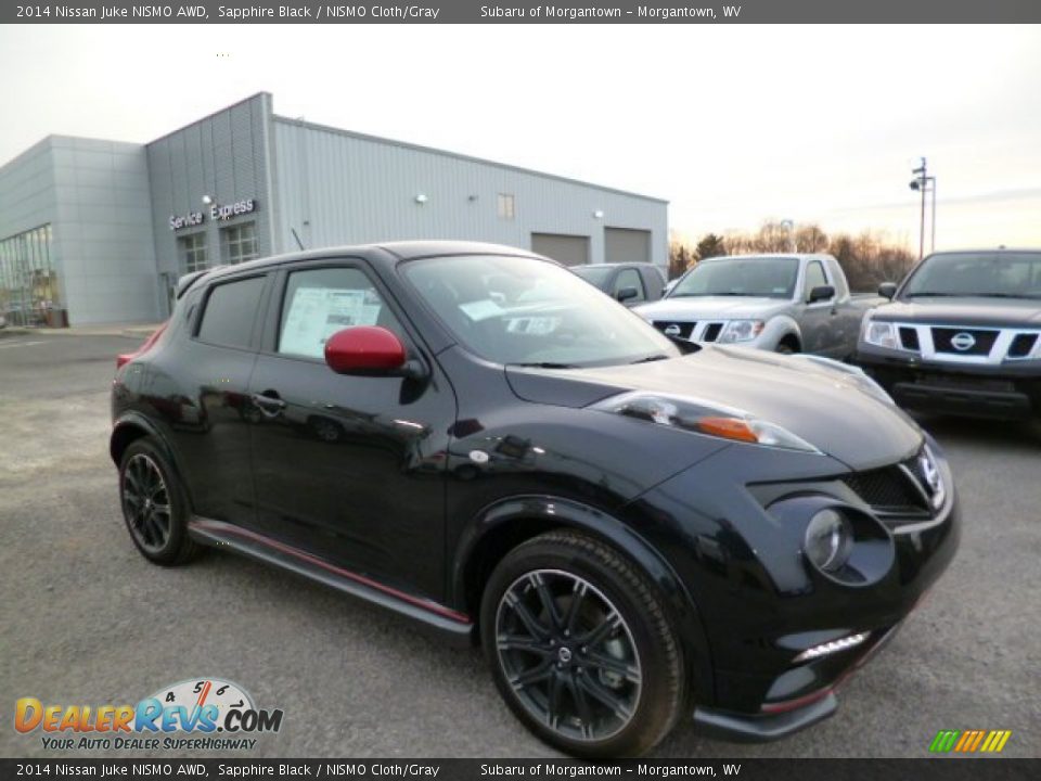 2014 Nissan Juke NISMO AWD Sapphire Black / NISMO Cloth/Gray Photo #1