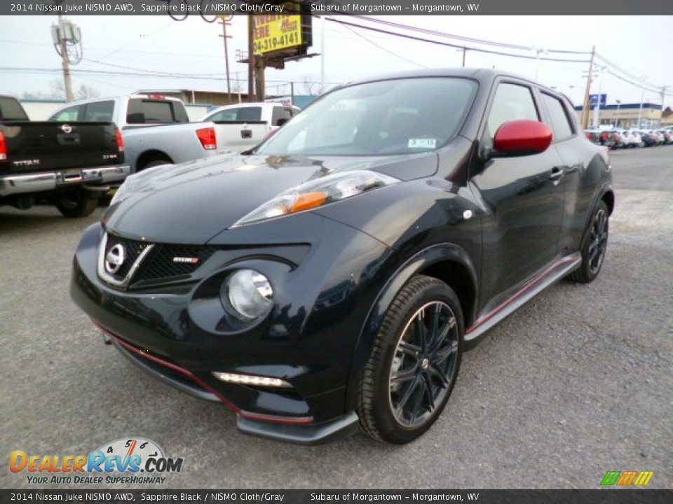 2014 Nissan Juke NISMO AWD Sapphire Black / NISMO Cloth/Gray Photo #3
