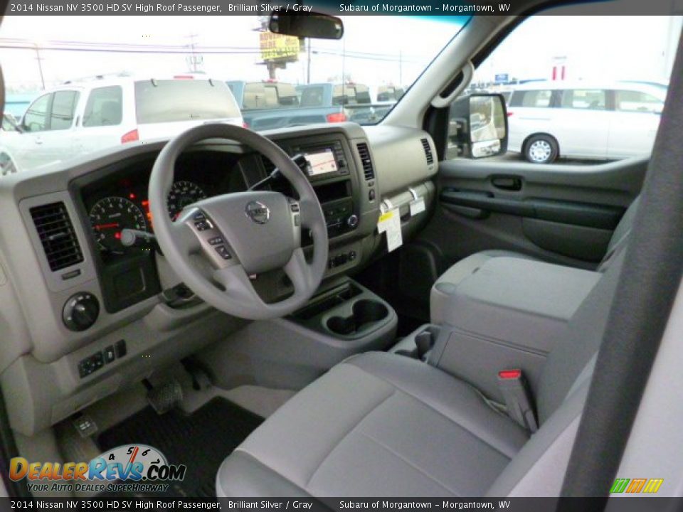 Gray Interior - 2014 Nissan NV 3500 HD SV High Roof Passenger Photo #15