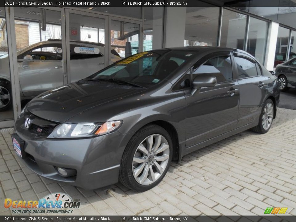 2011 Honda Civic Si Sedan Polished Metal Metallic / Black Photo #1