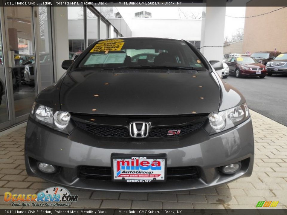2011 Honda Civic Si Sedan Polished Metal Metallic / Black Photo #2