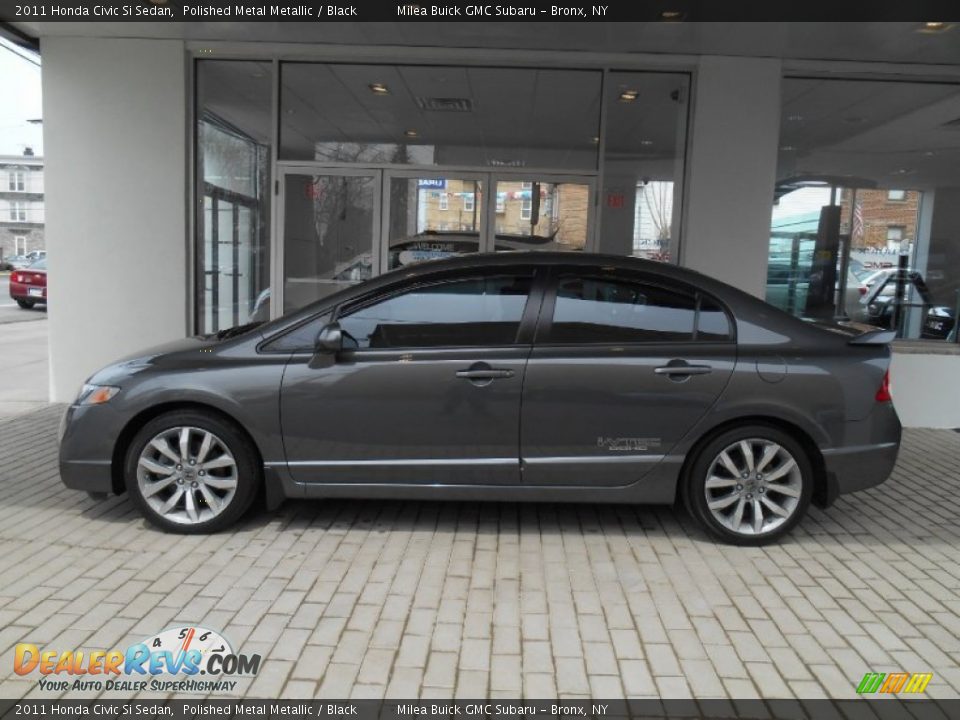 2011 Honda Civic Si Sedan Polished Metal Metallic / Black Photo #3