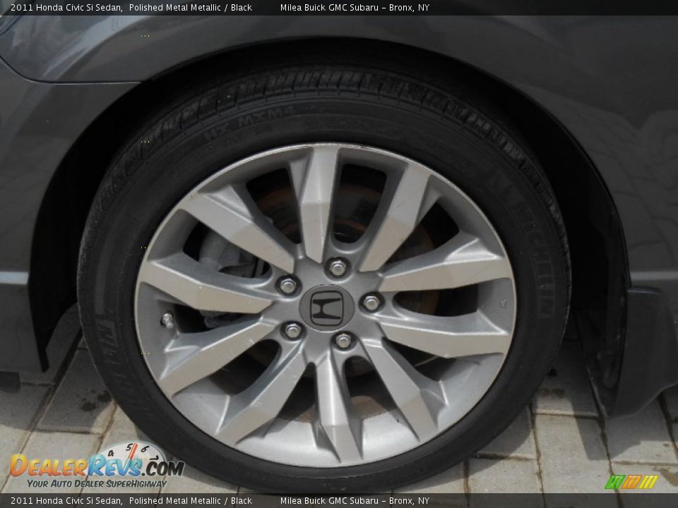 2011 Honda Civic Si Sedan Polished Metal Metallic / Black Photo #4