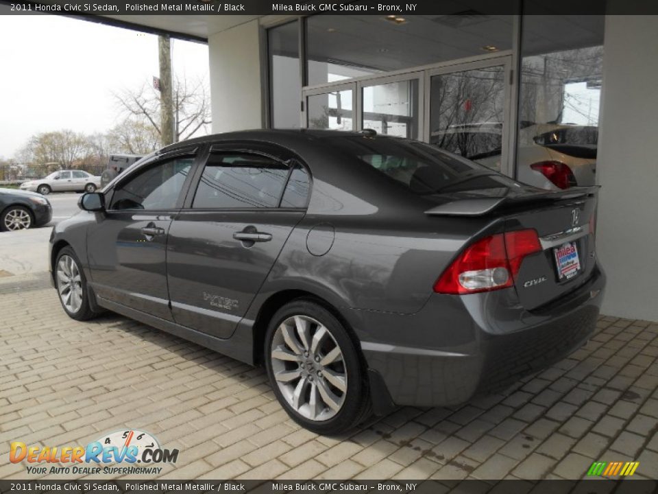 2011 Honda Civic Si Sedan Polished Metal Metallic / Black Photo #5