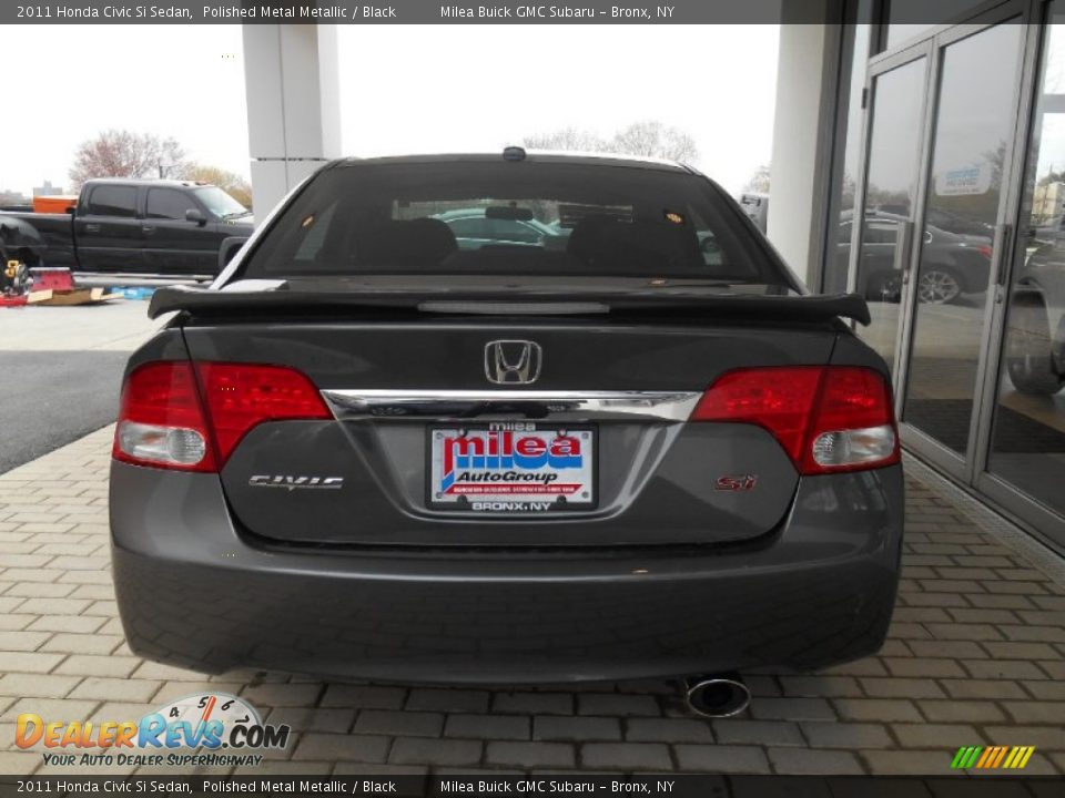 2011 Honda Civic Si Sedan Polished Metal Metallic / Black Photo #6