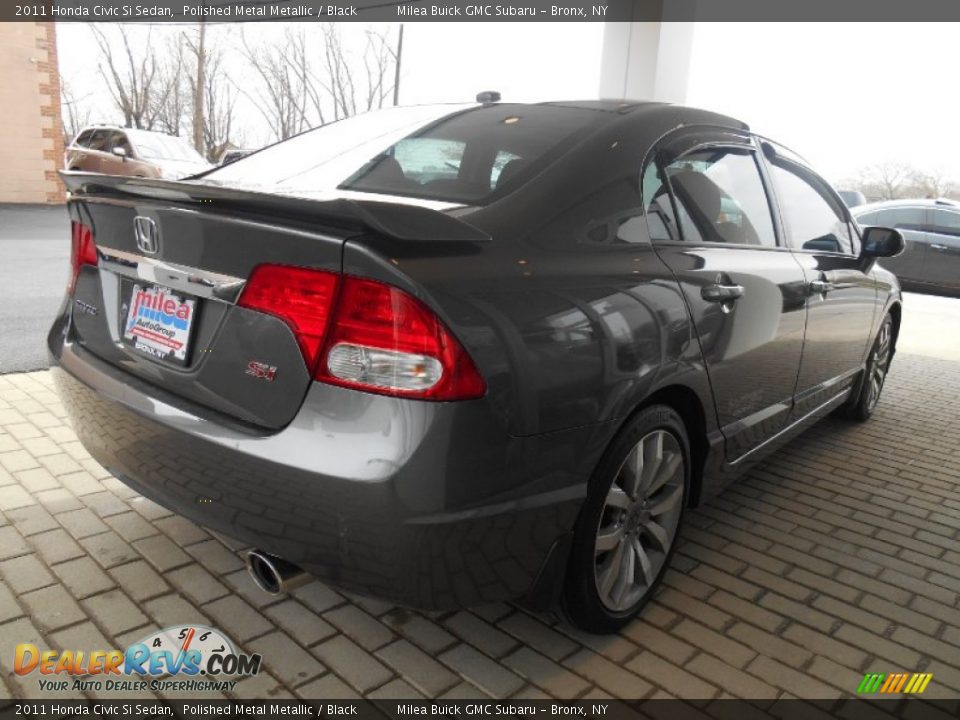 2011 Honda Civic Si Sedan Polished Metal Metallic / Black Photo #7