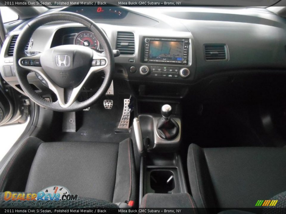2011 Honda Civic Si Sedan Polished Metal Metallic / Black Photo #8