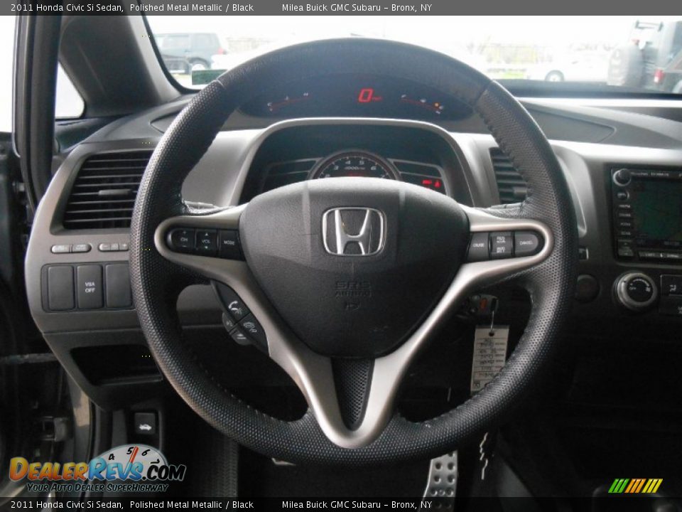 2011 Honda Civic Si Sedan Polished Metal Metallic / Black Photo #9